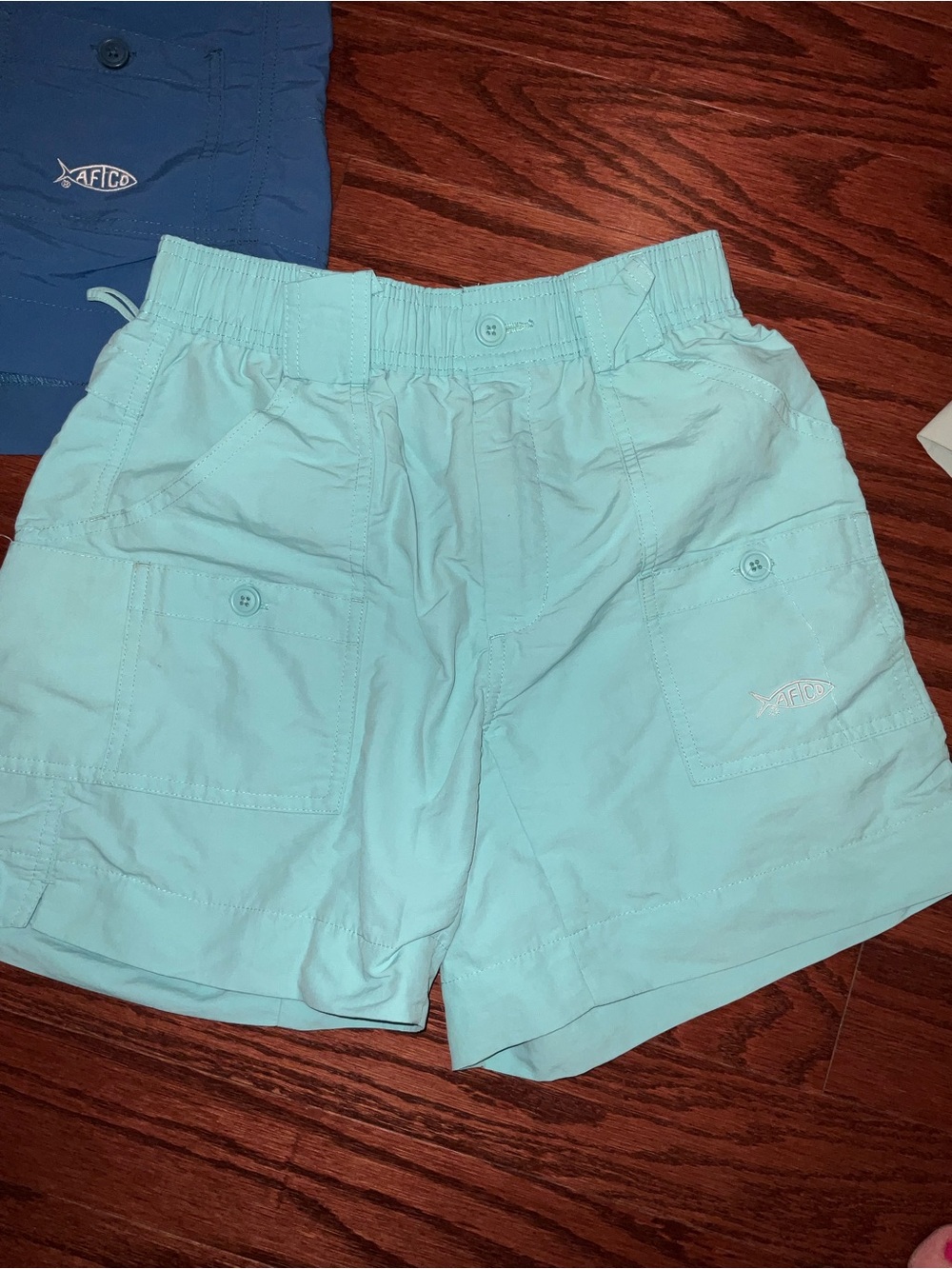 Light Aqua Aftco Cargo Shorts